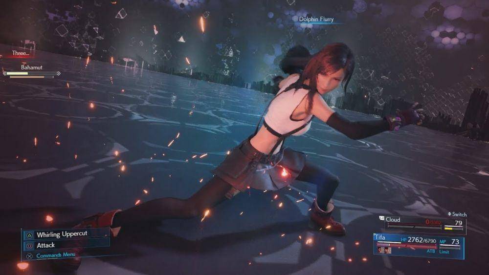 Tifa bertarung dengan tangan kosong. (dok. Square Enix/Final Fantasy VII Remake)