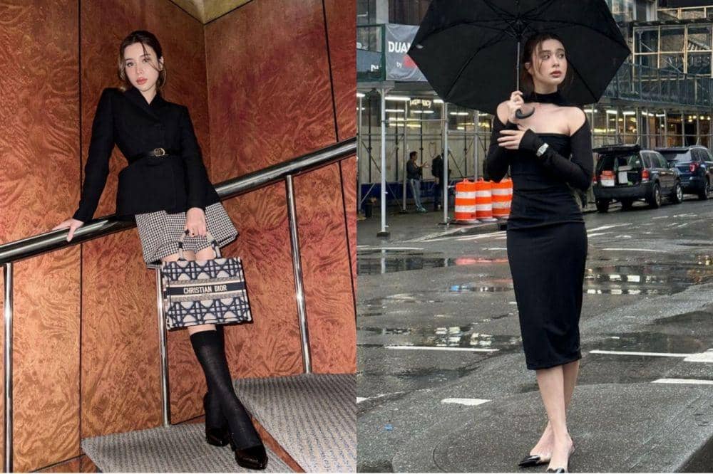 8 Inspirasi Outfit Hitam Kao Supassara, Tampak Adem
