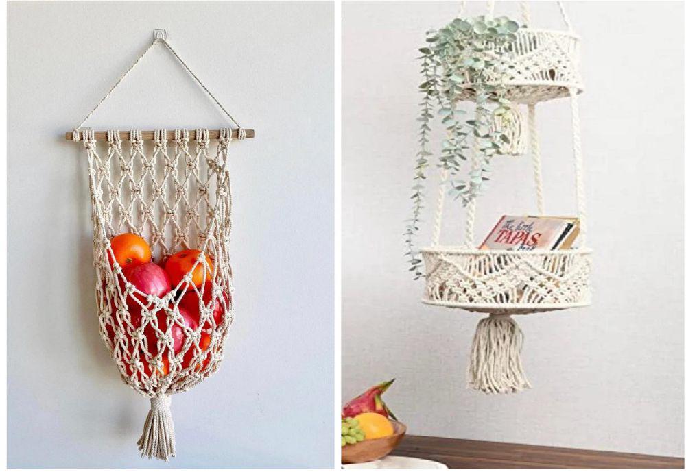 9 Ide Unik Hanging Storage dari Makrame, Multifungsi!