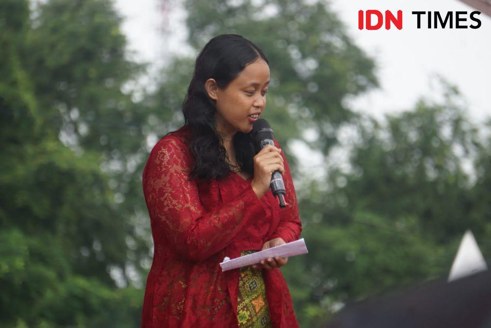 Anak Widji Thukul Bacakan Puisi Ayahnya di Kampanye Ganjar-Mahfud