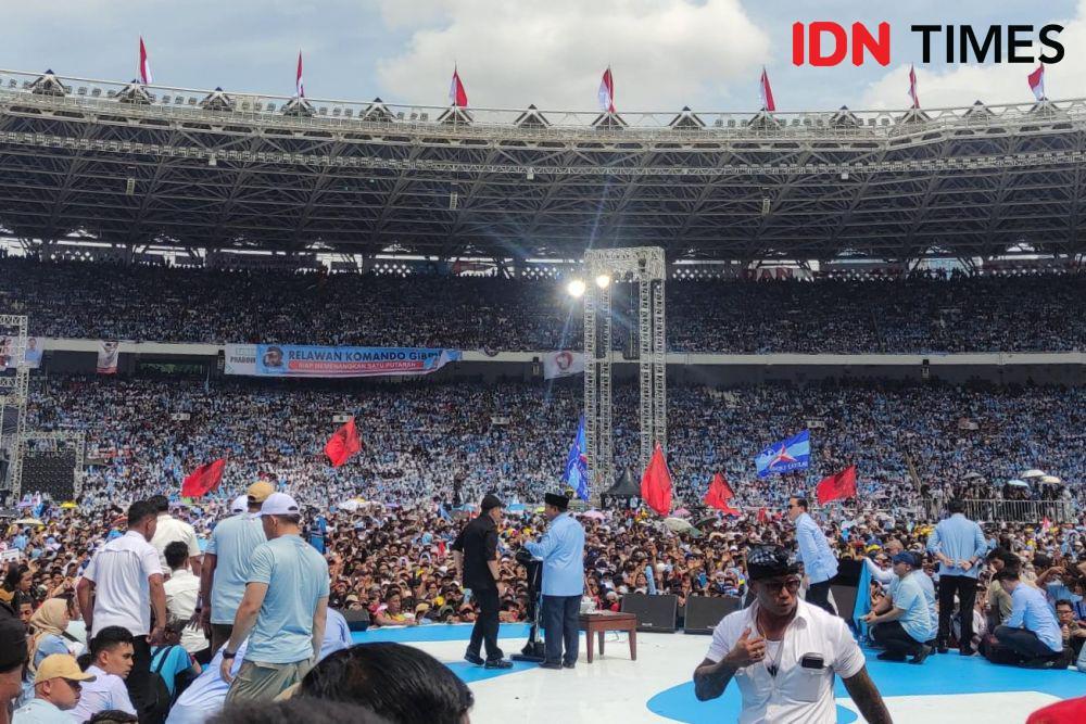 Disertai Mendung, Raffi Ahmad Meriahkan Kampanye Akbar Prabowo-Gibran
