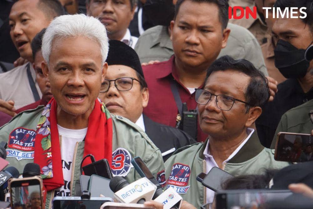 Kampanye akbar Ganjar dan Mahfud di Semarang pada Sabtu (10/2/2024). (IDN Times/Aryodamar)