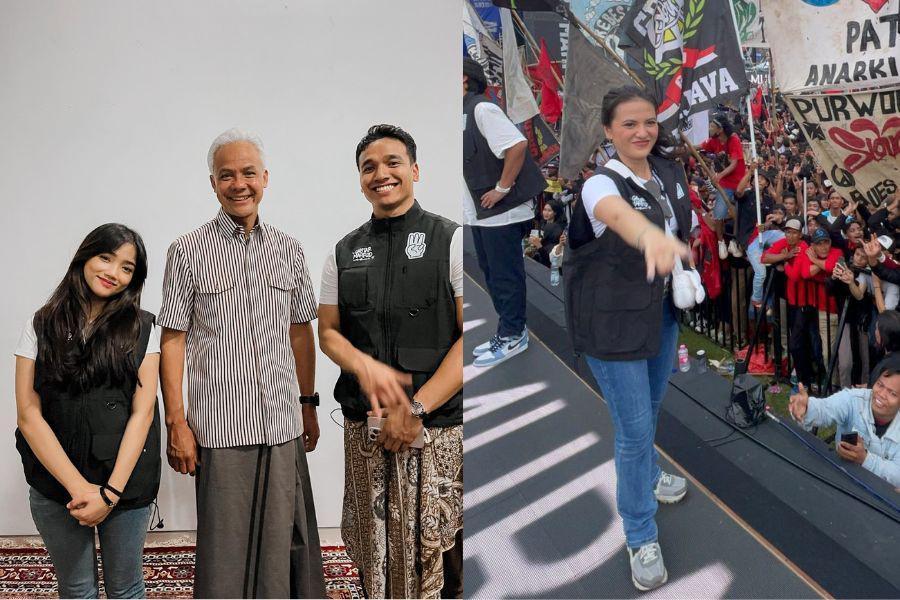 Gaya Seleb yang Hadiri Kampanye Akbar Ganjar-Mahfud, Black and White!