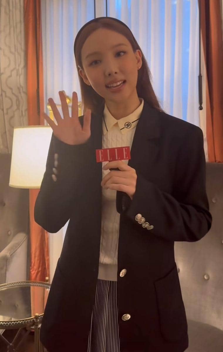 potret Nayeon Twice bergaya ala Blair Waldorf Gossip Girl di acara Tommy Hilfiger (instagram.com/ellekorea)
