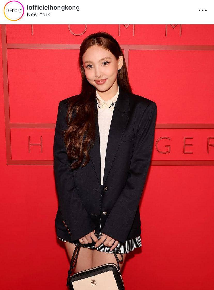 potret Nayeon Twice bergaya ala Blair Waldorf Gossip Girl di acara Tommy Hilfiger (via instagram.com/lofficielhongkong))