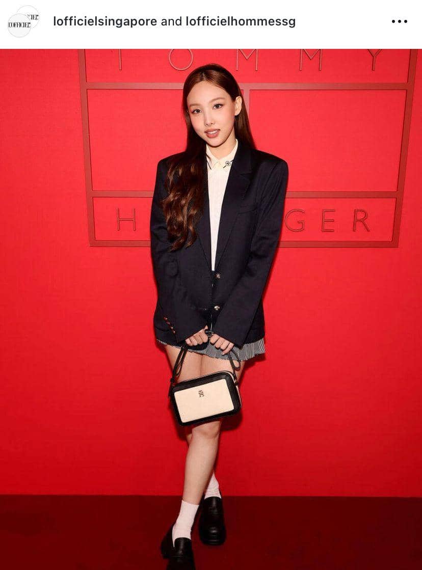 potret Nayeon Twice bergaya ala Blair Waldorf Gossip Girl di acara Tommy Hilfiger (via instagram.com/lofficielsingapore)))