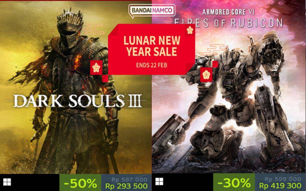 kolase diskon Imlek dari Bandai Namco Entertaiment (store.steampowered.com/Bandai Namco Entertainment)