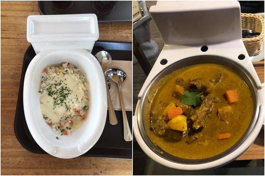 10 Penyajian Makanan dengan Miniatur Toilet, Kacau Betul!