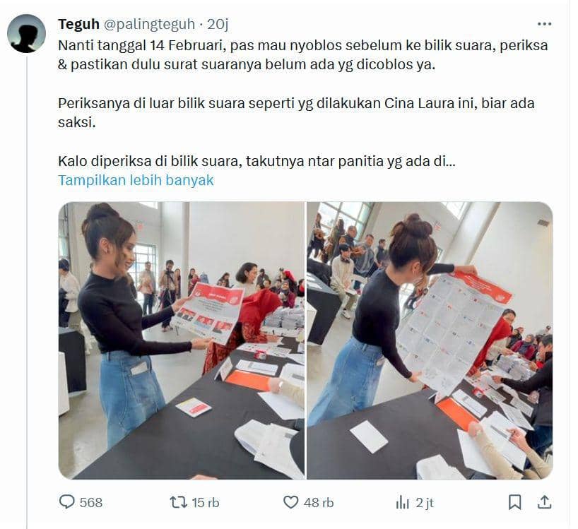 Tagar viral Cina Laura (Twitter.com/palingteguh)