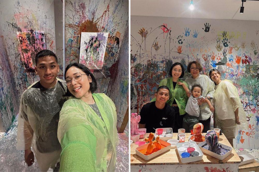 7 Potret Ayla Dimitri dan Keluarga Wisata Melukis, Ekspresikan Diri!