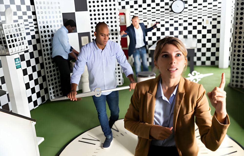 ilustrasi sekumpulan teman bermain escape room (istockphoto.com/JackF)