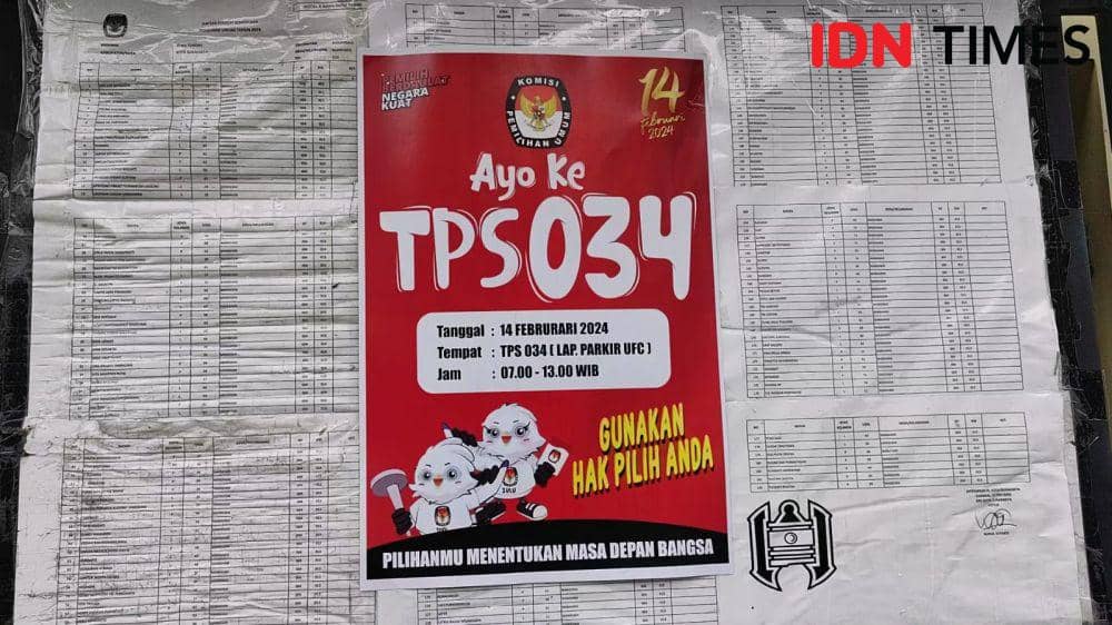 TPS 034 lokasi cawapres Gibran Rakabuming Raka mencoblos. (IDN Times/Larasati Rey)