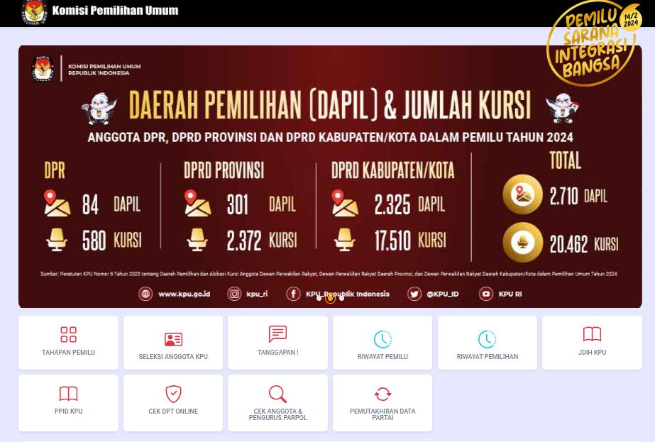 Portal Publikasi Pemilu dan Pemilihan - Info Pemilu KPU (infopemilu,kpu.go.id)