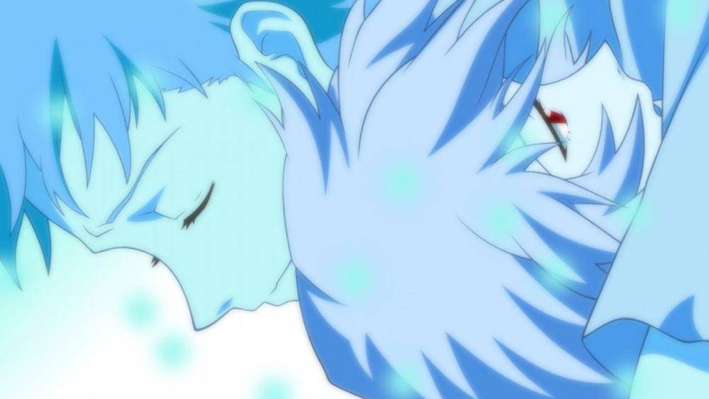 Shinji dan Ayanami memicu 3rd Impact (dok. Gainax/Neon Genesis Evangelion)