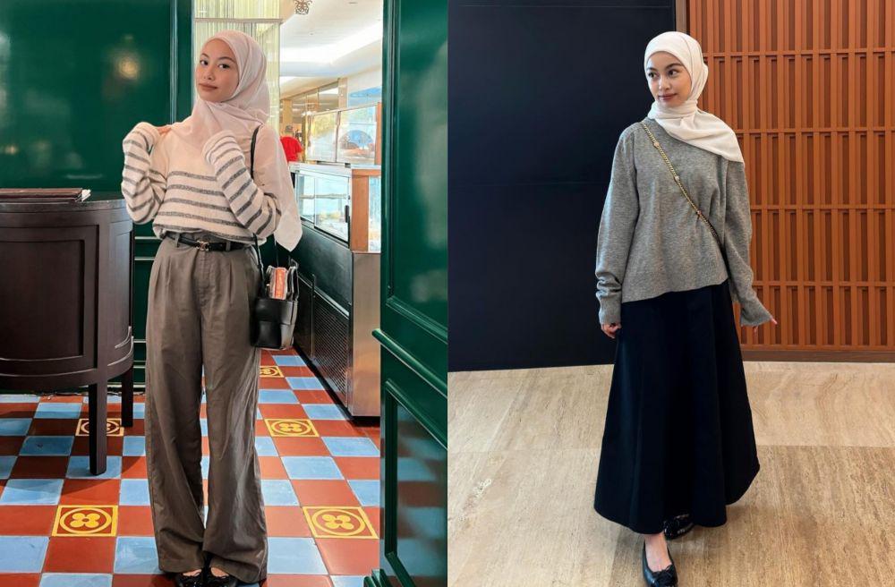 9 Inspirasi OOTD Anggun ala Tsana, Podcaster Rintik Sedu