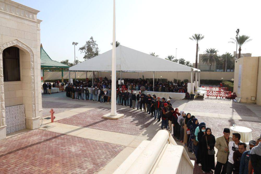 Suasana pencoblosan di TPSLN KBRI Riyadh, Arab Saudi. (dok. PPLN Riyadh)