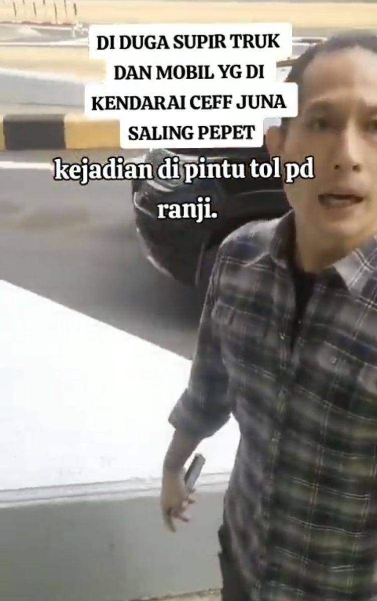 krolonogi Chef Juna terlibat cekcok dengan sopir truk (x.com/sopir_idiot))