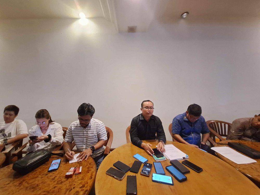 Karyawan Hotel Bahtera di Kota Balikpapan menolak penutupan operasional hotel yang alami pailit kurator, Selasa (13/2/2024). Foto istimewa