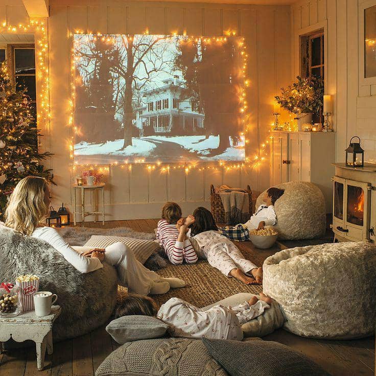 movie night (Pinterest.com/Decoholic, Home decorating ideas)