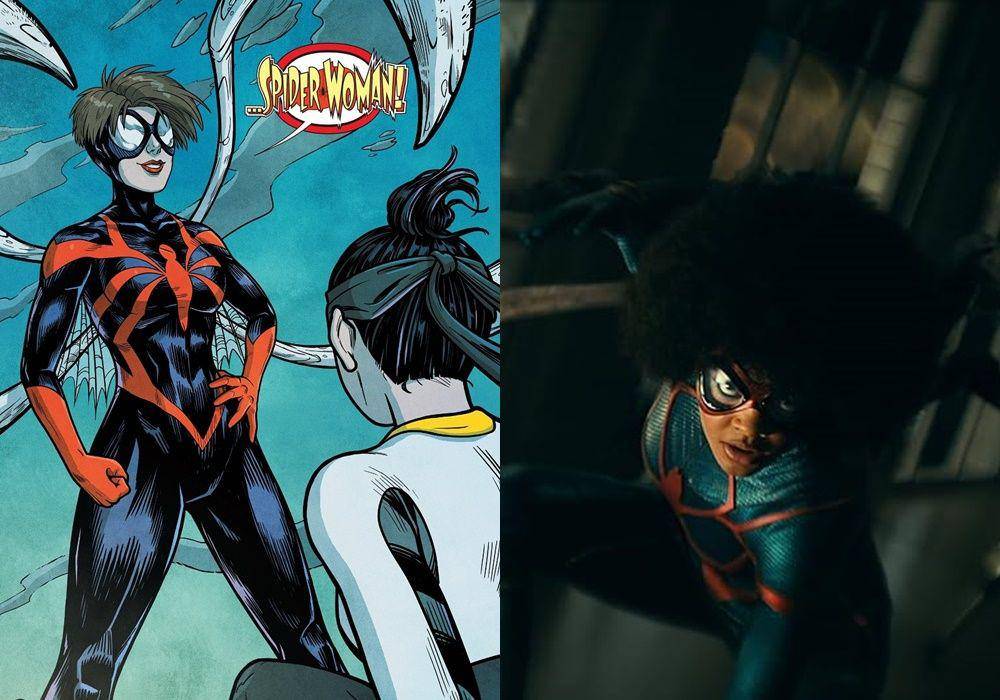 potret perbandingan karakter Madame Web di film vs komik (dok. Marvel Comics | dok. Sony Pictures)