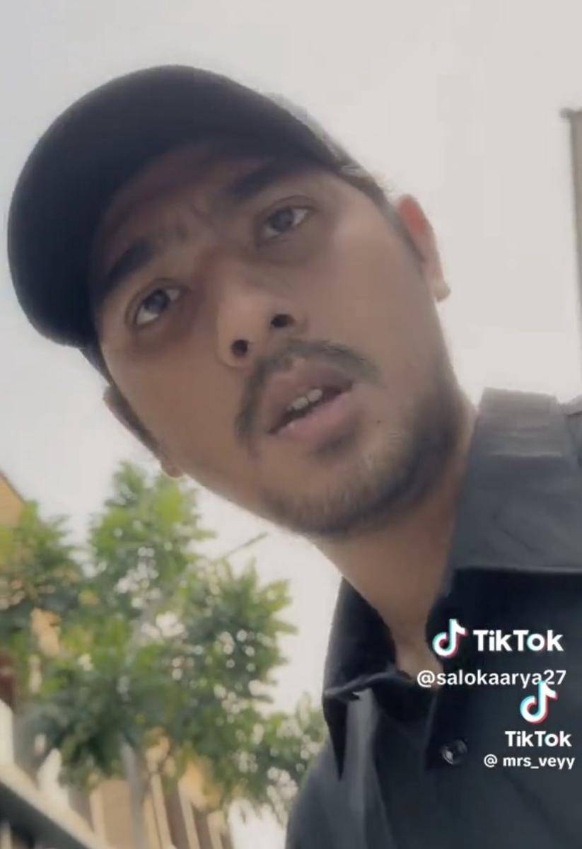 potret Arya Saloka parodikan video viral Mayor Teddy (tiktok.com/salokaarya27)