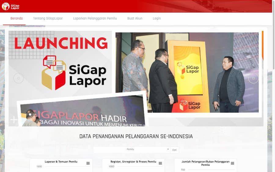 ilustrasi situs SigapLapor Bawaslu (dok. Bawaslu RI)