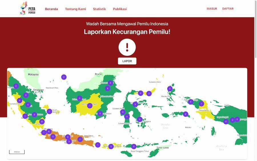 ilustrasi situs Kecuranganpemilu.com (dok. Peta Kecurangan Pemilu)
