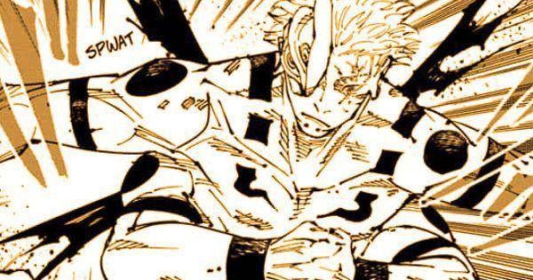 Sukuna terkena serangan shikigami Yuta ( Dok. Shueisha / Jujutsu Kaisen )