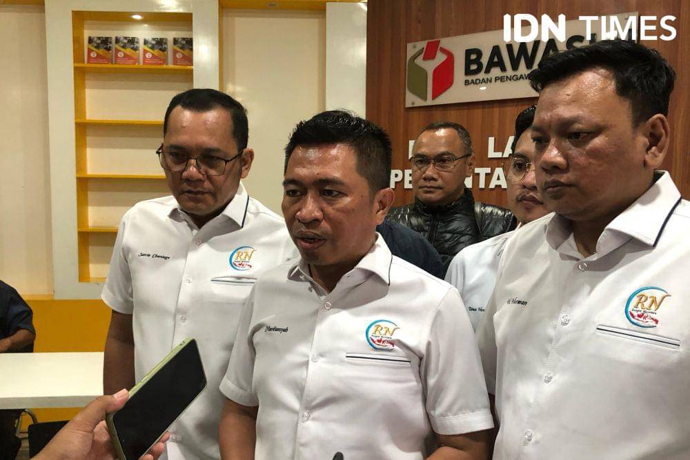 Rampai Nusantara laporkan capres nomor urut satu, Anies Baswedan ke Bawaslu terkait pernyataan soal Dirty Vote dalam pertemuan di rumah Jusuf Kalla (IDN Times/Yosafat Diva Bayu Wisesa)