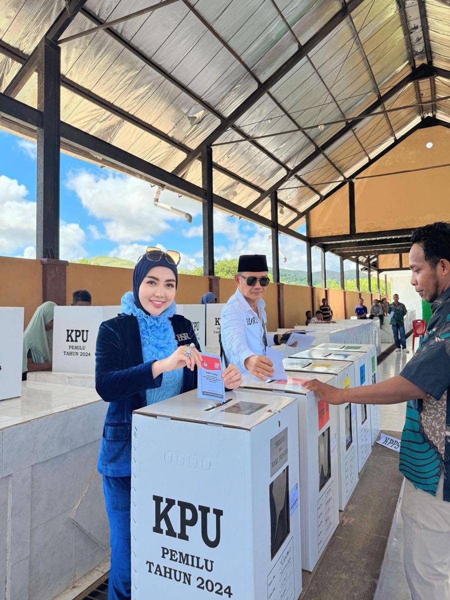 artis nyaleg nyoblos Pemilu 2024 (instagram.com/bellashofie_rigan)