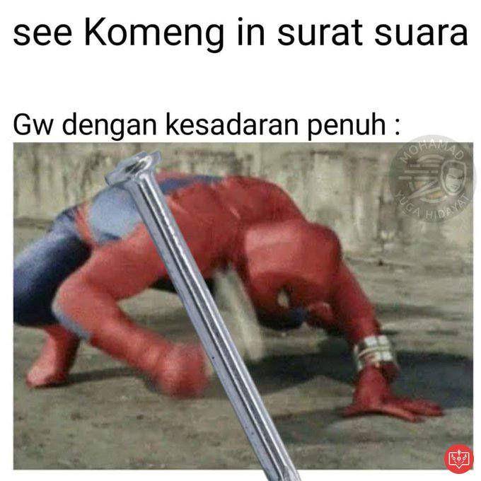 meme Komeng di surat suara Pemilu 2024 (twitter.com/draftanakunpad)