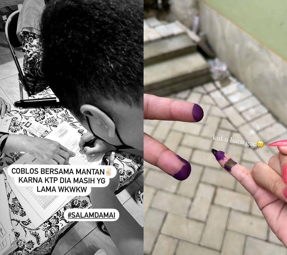 selebgram dan influencer nyoblos Pemilu 2024 (instagram.com/real.hanummegaa)
