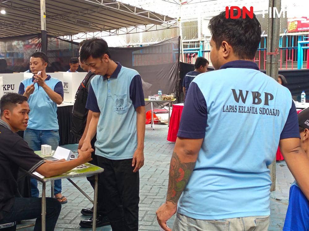 Pemilu di Lapas Sidoarjo, Dapat Kopi Setelah Nyoblos