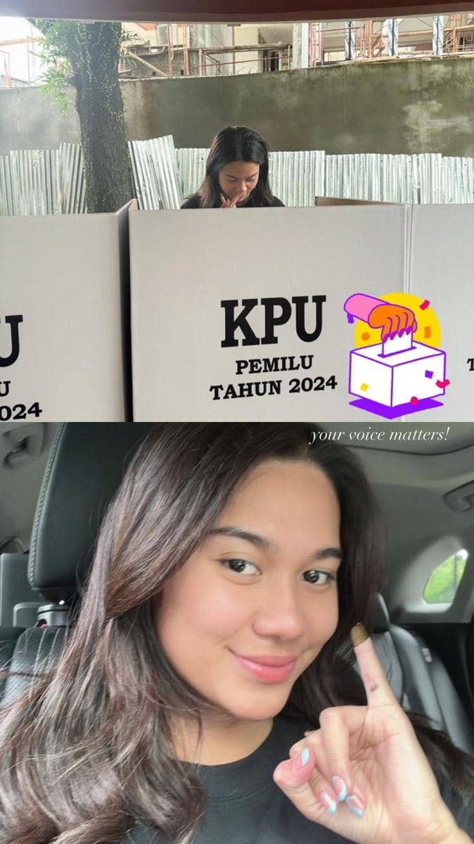 selebgram dan influencer nyoblos Pemilu 2024 (instagram.com/azizahsalsha_)