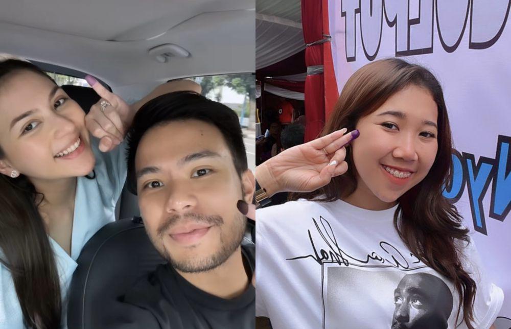 8 Potret Artis Lagi Hamil Semangat Nyoblos di Pemilu 2024