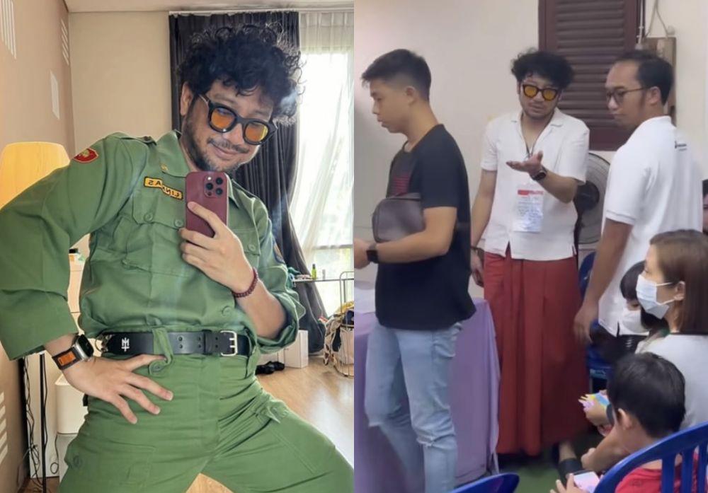 8 Potret Kunto Aji Jadi Linmas TPS di Kompleks, Totalitas Beli Seragam