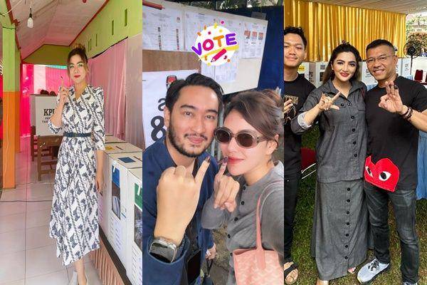 artis nyaleg nyoblos Pemilu 2024 (instagram.com/vickyshu | instagram.com/ritchieismail | instagram.com/ashanty_ash)