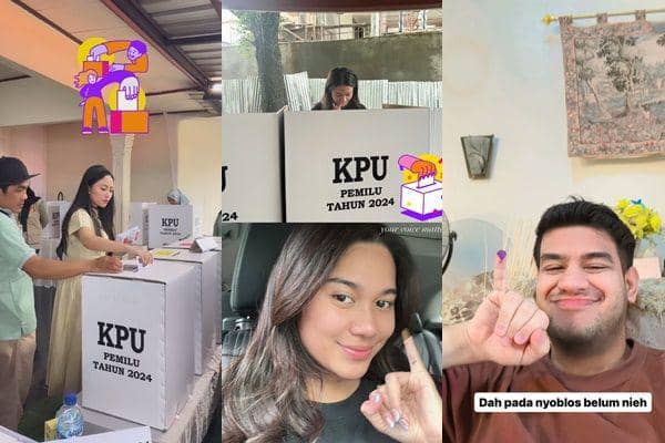 10 Potret Selebgram dan Influencer Nyoblos di Pemilu 2024