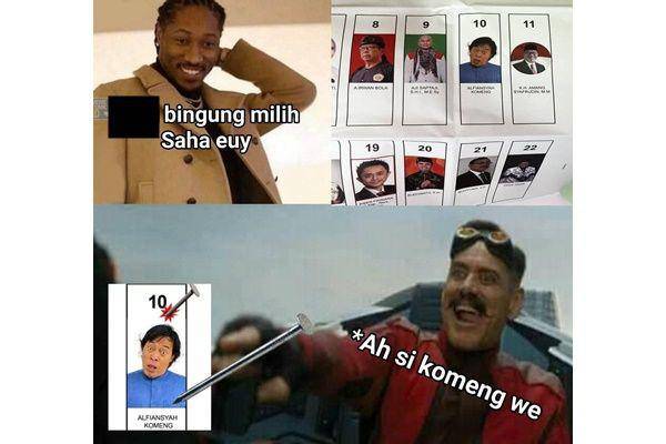 meme Komeng di surat suara Pemilu 2024 (twitter.com/aiurstwt)