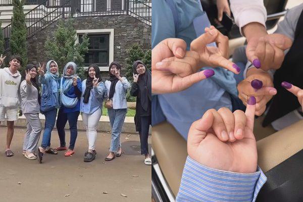 7 Potret Heboh Karyawan Raffi Nyoblos, Nyari TPS Pakai Mobil Golf