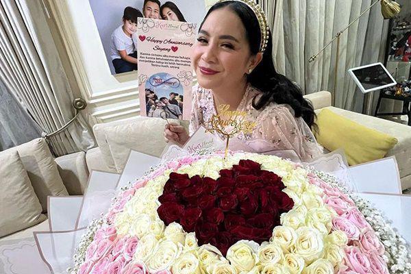 7 Potret Nagita Dapat Kejutan Valentine dari Rafathar dan Rayyanza