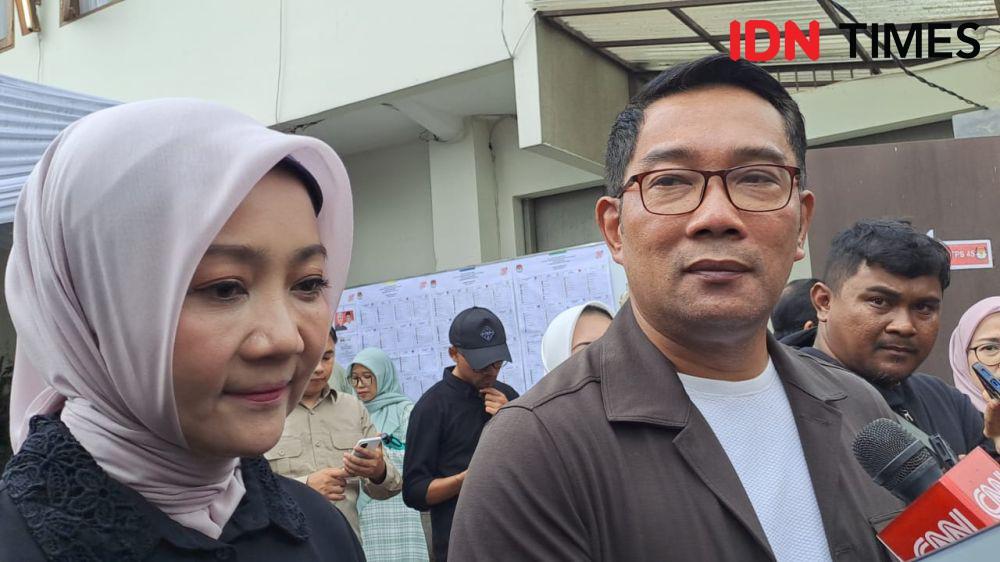 Kompak, Ridwan Kamil dan Atalia Praratya Nyoblos di TPS Perjuangan