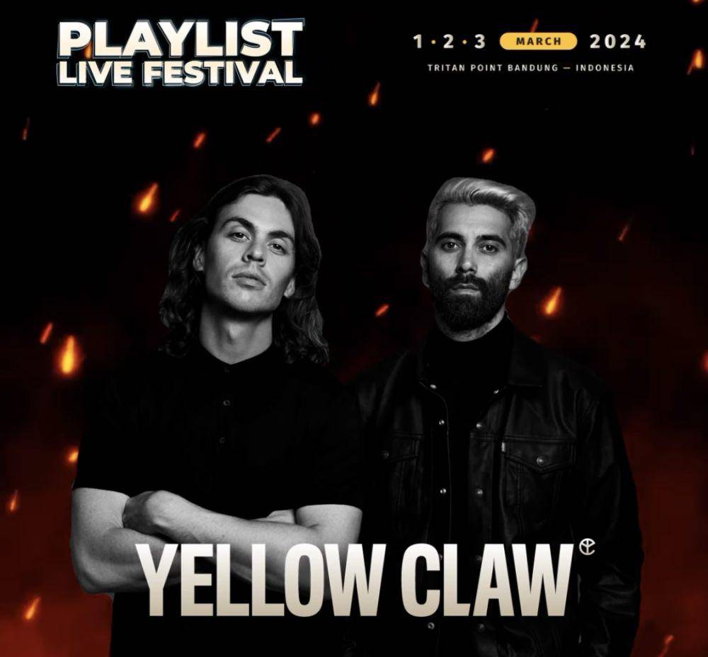 poster resmi Yellow Claw sebagai pengisi acara dalam konser Playlist Live Festival (instagram.com/playlistlivefestival)