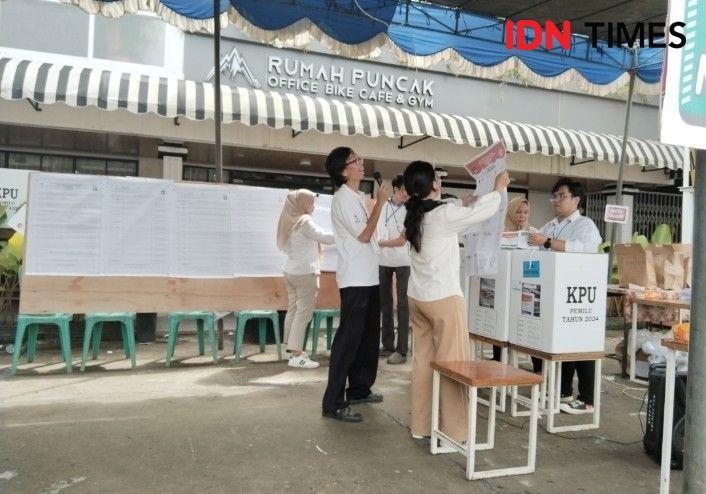 TPS 10 Puncak Sekuning Dekat Posko Ganjar Ramai Teriakan Prabowo