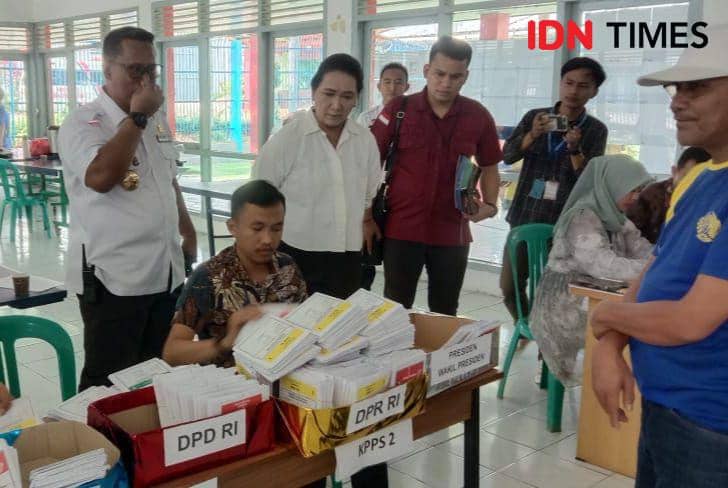 warga binaan di 16 Lapas dan Rutan se-Provinsi Lampung turut meramaikan proses pemungutan suara pesta demokrasi Pemilu 2024, Rabu (14/2/2024). (IDN TImes/Tama Yudha Wiguna).