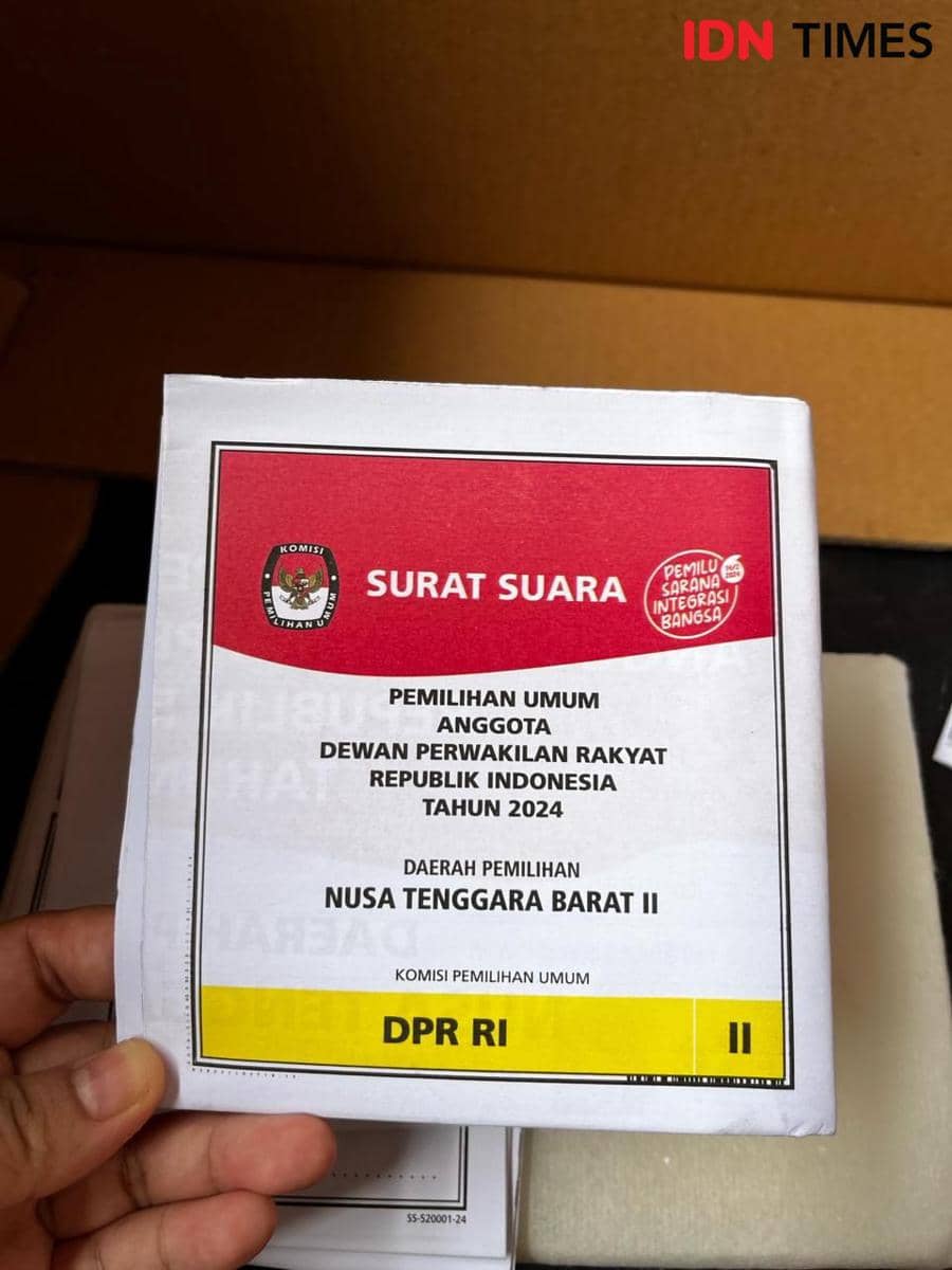 Kertas Suara DPR RI Dapil NTB. (IDN Times/Linggauni)