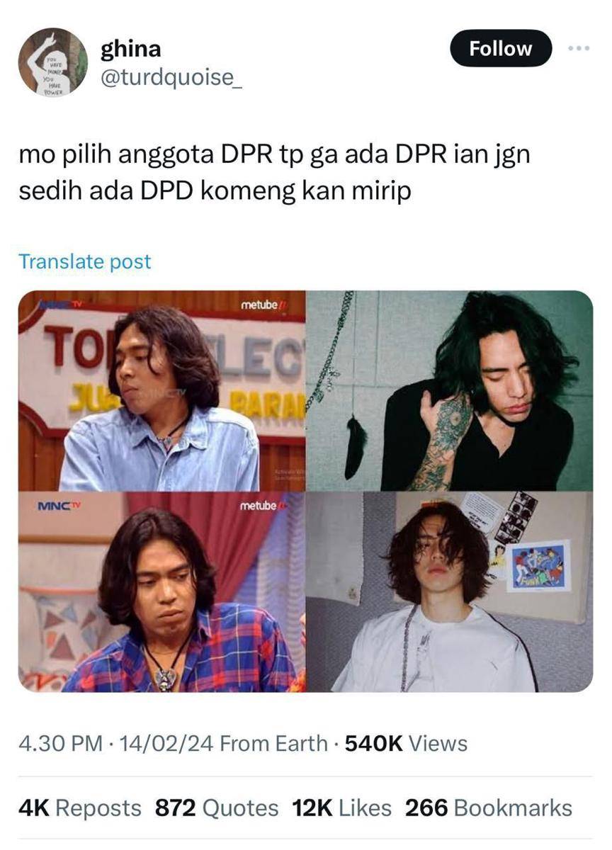 Meme Komeng vs DPR Ian (Twitter.com/turdquoise)