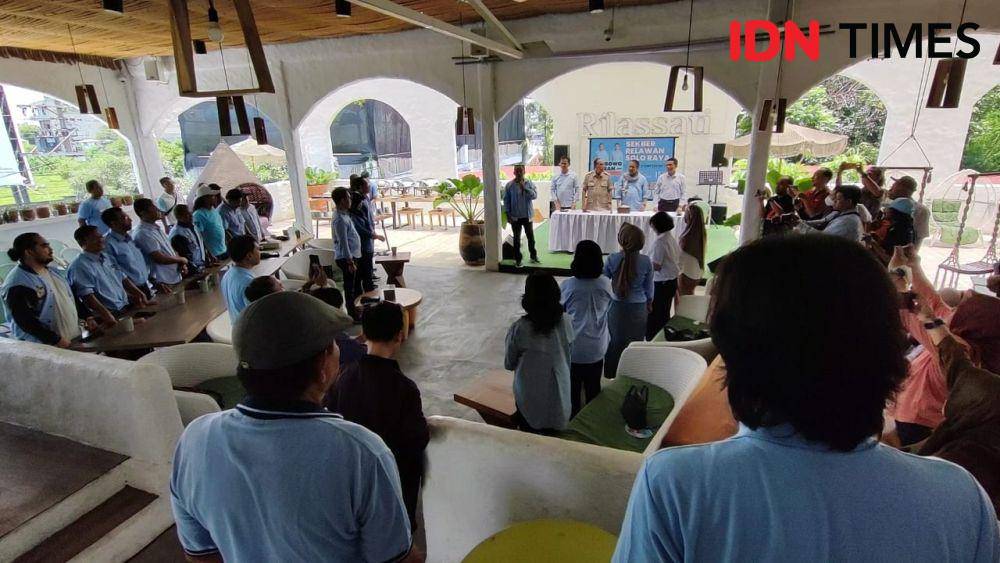 Sekber Relawan Soloraya gelar pertemuan usai Paslon Prabowo-Gibran menang. (IDN Times/Larasati Rey)
