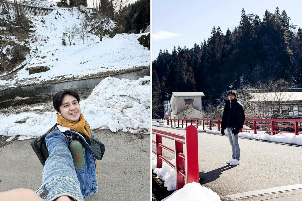 10 Potret Arbani Yasiz di Fukushima Jepang, Kerja Sambil Liburan!