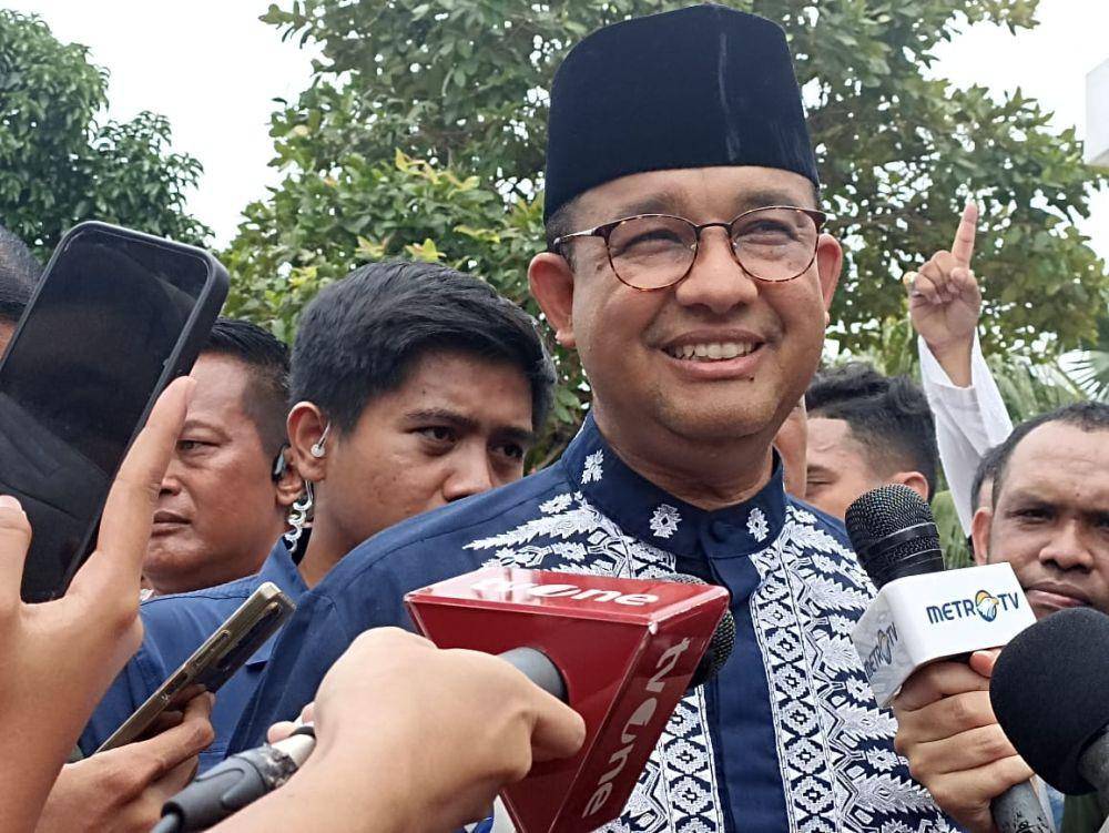 Capres nomor urut satu, Anies Baswedan ungkap isi pertemuan dengan Ketua Umum Partai NasDem Surya Paloh. (IDN Times/Amir Faisol)